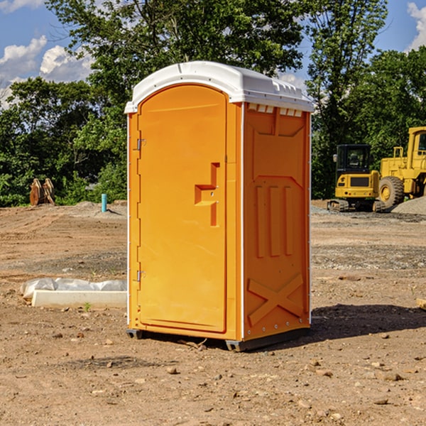 how often are the portable toilets cleaned and serviced during a rental period in Monroe County IN